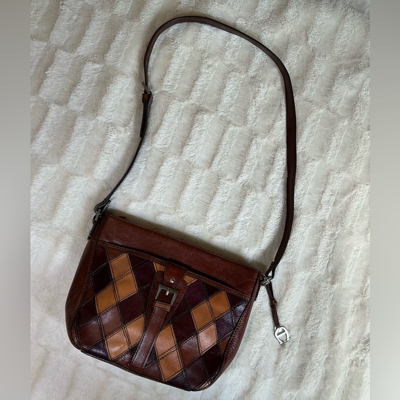 Etienne Aigner “Salerno Patchwork Collection” Leather Bag - Picture 2 of 11